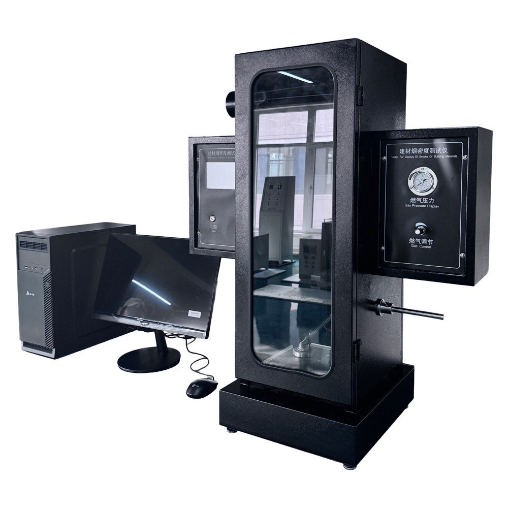 Building materials smoke density tester used for optical density measurement during fire testing
